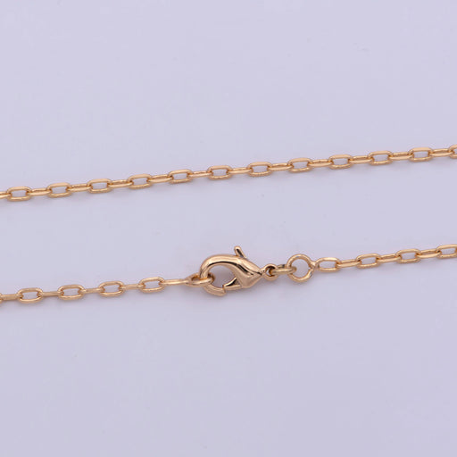 18K Gold Filled 1.8mm Cable Chain 17 inch Finished Necklace For Wholesale Necklace Dainty Jewelry Making Supplies wa-481