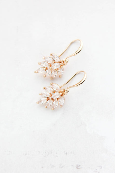 Little Leaf Earrings | Rhinestone Earrings