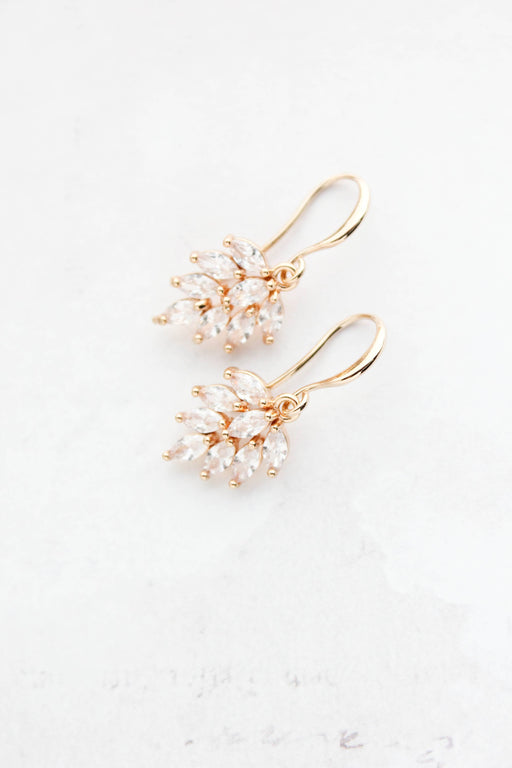 Little Leaf Earrings | Rhinestone Earrings