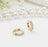 14K Gold Filled PLUS CZ Stone Huggie Earrings