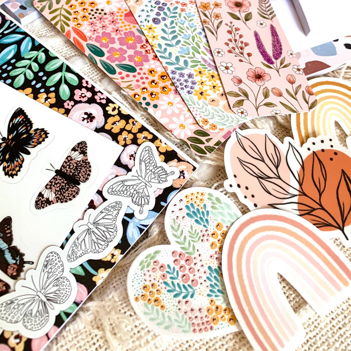 Floral Heart Sticker, 3x3in