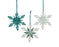 Orn Snowflake Emerald/White