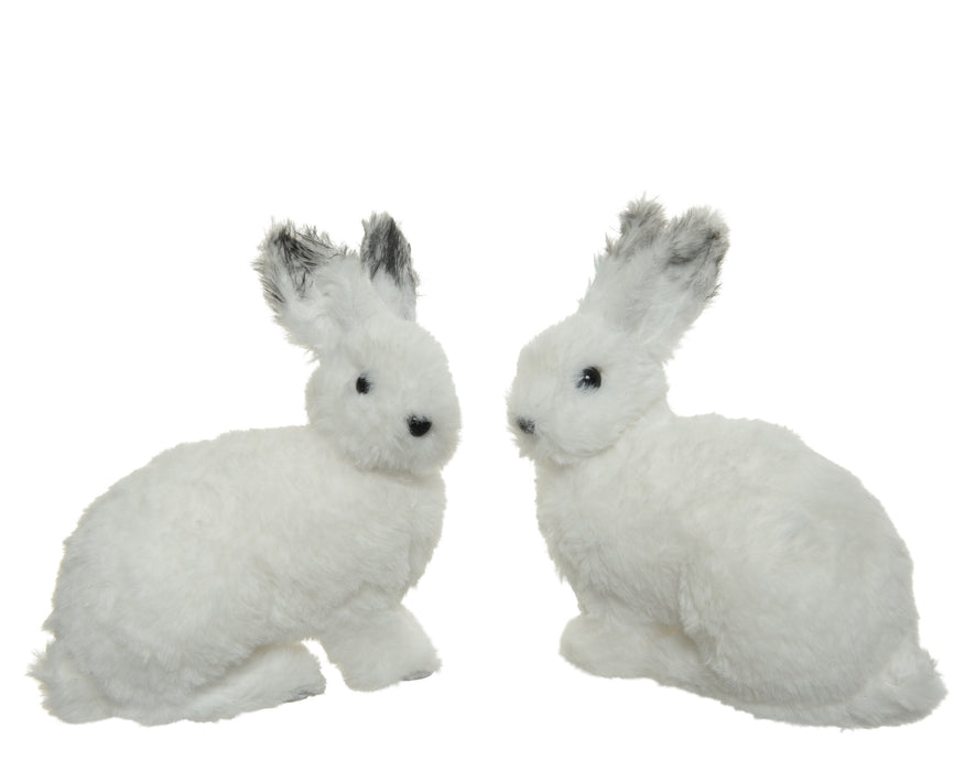 Rabbit White Fur 20 cm