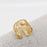 Shell Hollow Flower Design 14K Gold Plated Ring - FGS