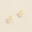 Initial Metal Stud Earrings 16 Assorted Pack