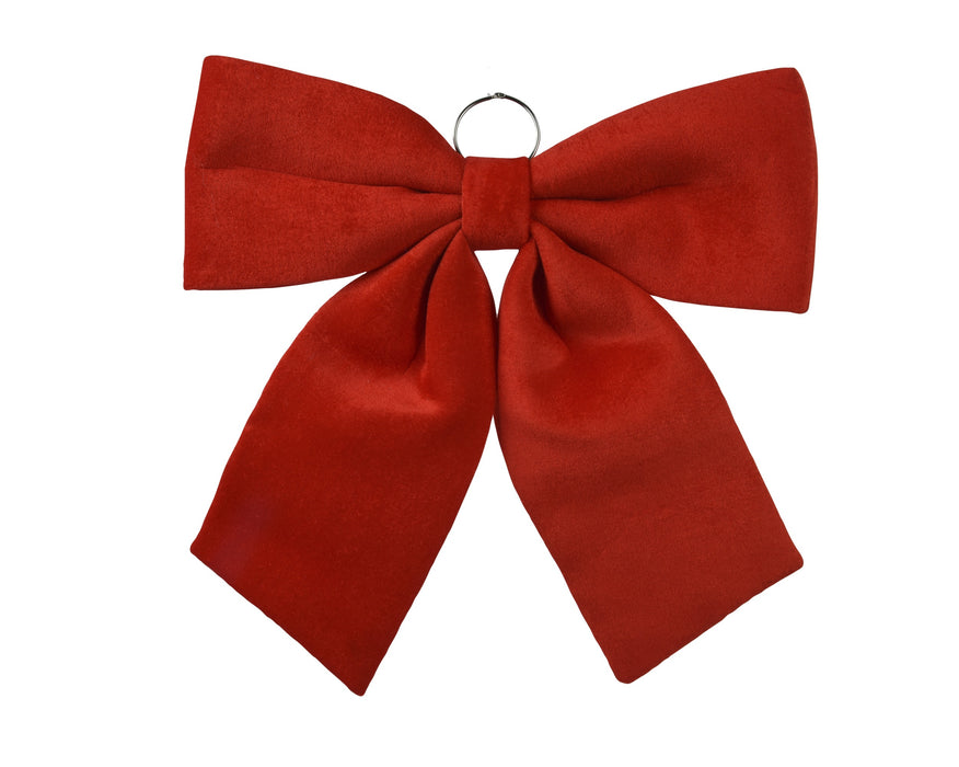 Bow Christmas Red with Gold Hanger 62 cm