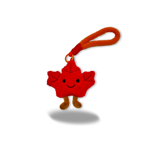 Cute Maple Leaf Plush Bag Charm Keychain Canada Souvenir Gift