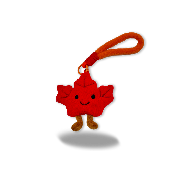 Cute Maple Leaf Plush Bag Charm Keychain Canada Souvenir Gift
