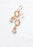 Art Deco Fan Earrings | Sparkling Glass | Peach Blush