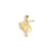 18K Gold PVD Stainless Steel Ballerina Charm