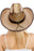 Eyeleted Vintage Burnt Cutter Palm Straw Cowboy Hat
