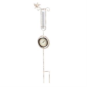 Cottage Garden Rain Gauge, Thermometer