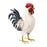 Metal Rooster 14" w/Light Feathers