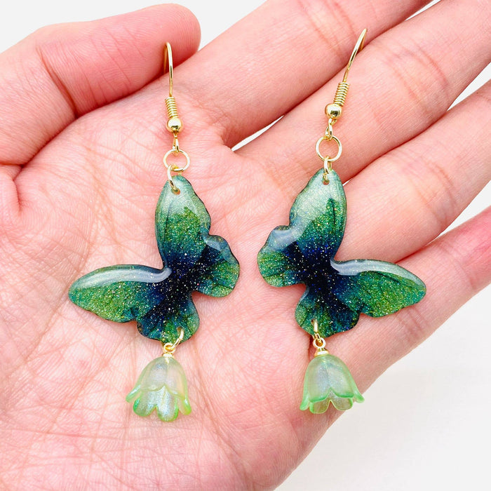 Multi Style Colorful Butterfly Flower Charm Dangle Earrings