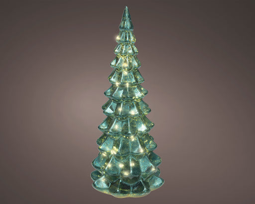Glass Tree Steady Micro LED Emerald 32 cm