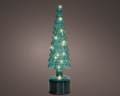 Glass Tree Mico LED Green 34 cm Rotating