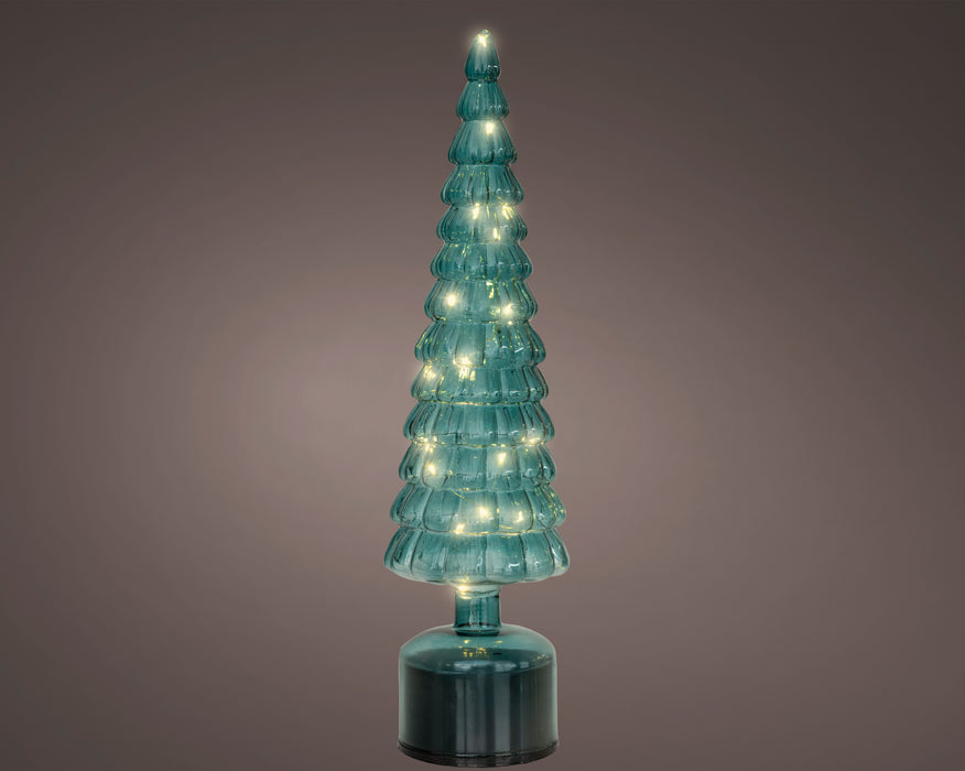 Glass Tree Mico LED Green 39 cm Rotating