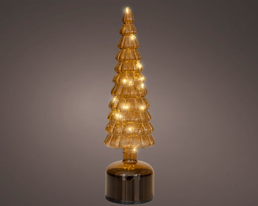 Glass Tree Mico LED Brown 34 cm Rotating