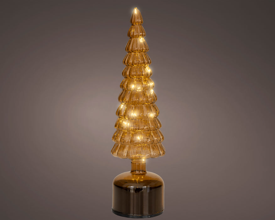 Glass Tree Mico LED Brown 34 cm Rotating