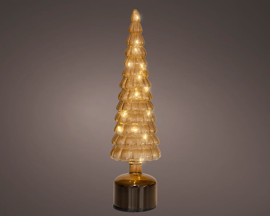 Glass Tree Mico LED Brown 39 cm Rotating