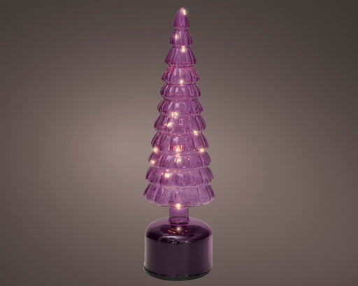 Glass Tree Mico LED Pink 34 cm Rotating