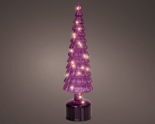 Glass Tree Mico LED Pink 39 cm Rotating