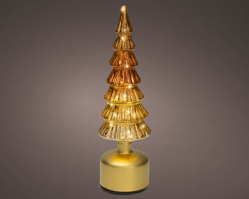 Glass Tree Mico LED Brown/Gold 33 cm Rotating
