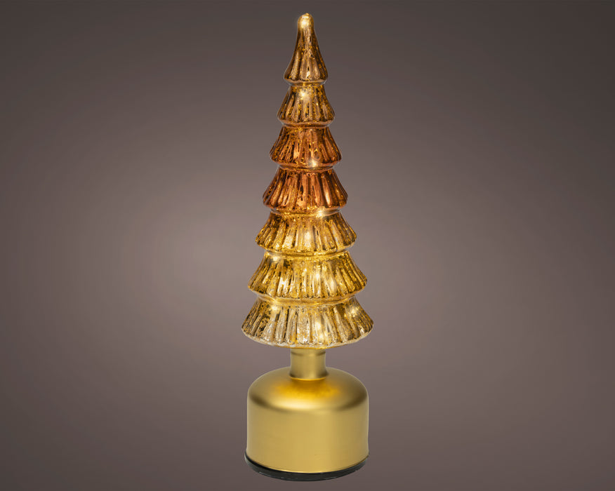 Glass Tree Mico LED Brown/Gold 33 cm Rotating