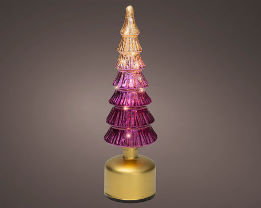 Glass Tree Mico LED Pink/Gold 33 cm Rotating