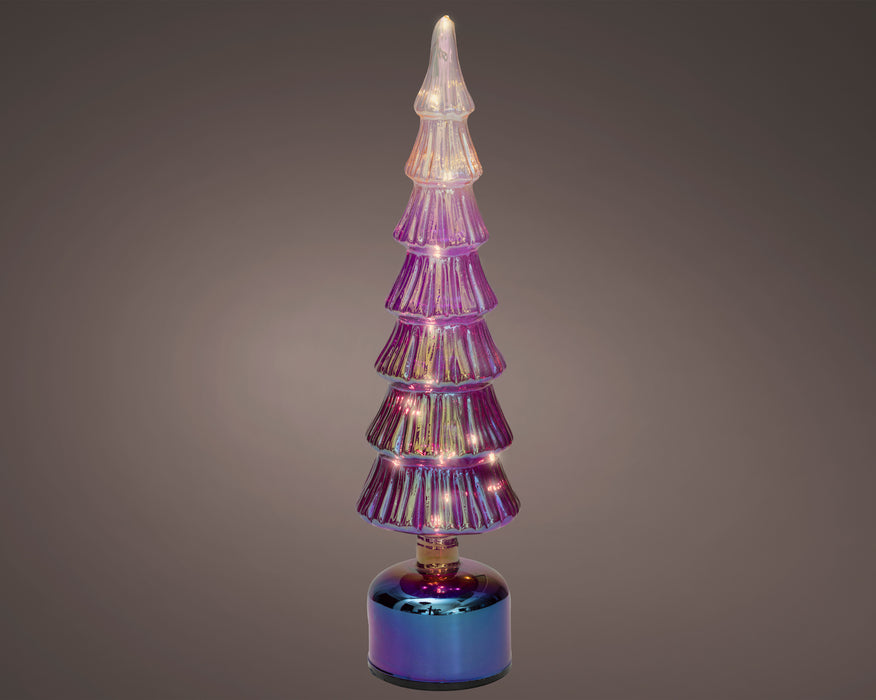 Glass Tree Mico LED Pink/Gold 39 cm Rotating