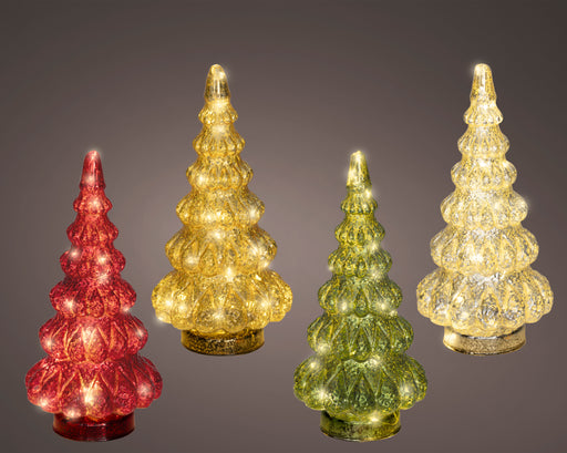 Glass Tree Mico LED Assorted Colours 25.5 cm