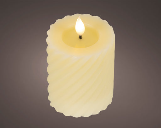Candle Cream/Warm White LED Wick 7.5 x 12 cm