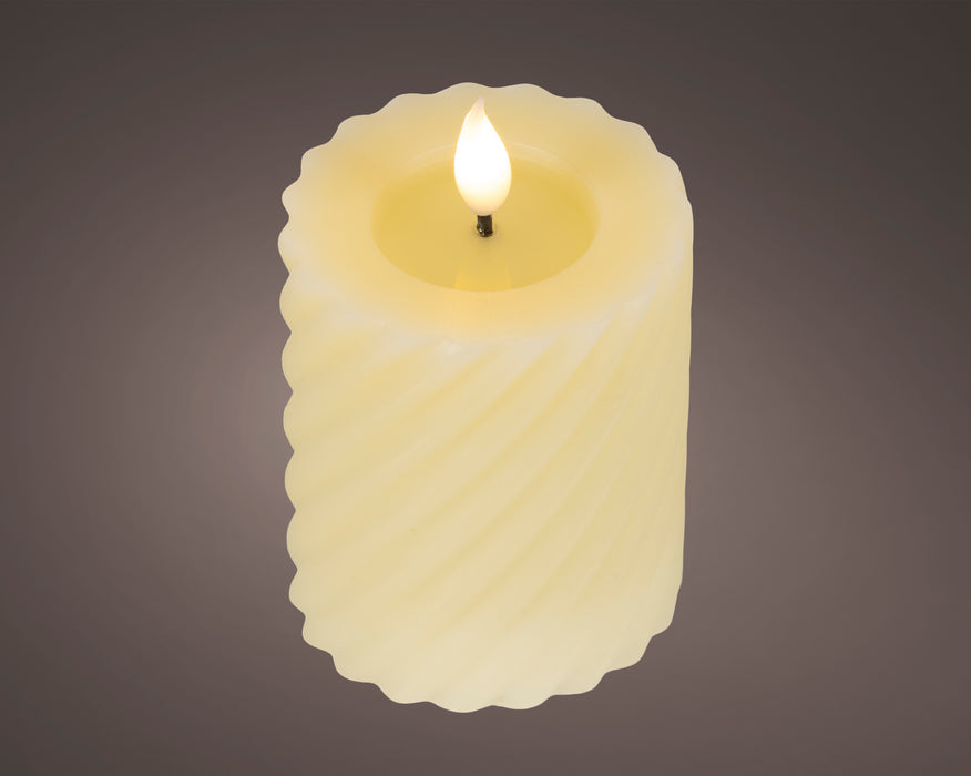 Candle Cream/Warm White LED Wick 7.5 x 12 cm