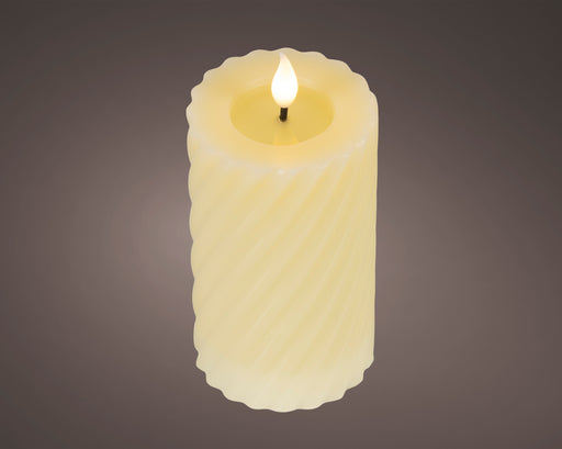 Candle Cream/Warm White LED Wick 7.5 x 16 cm