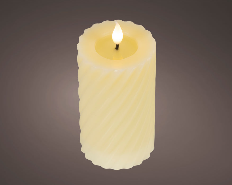 Candle Cream/Warm White LED Wick 7.5 x 16 cm