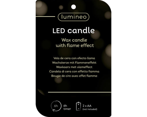 Candle Cream/Warm White LED Wick 7.5 x 16 cm