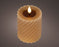 Candle Brown/Warm White LED Wick 7.5 x 12 cm