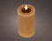Candle Brown/Warm White LED Wick 7.5 x 16 cm