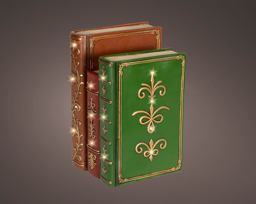 Stack of Old Books with LED