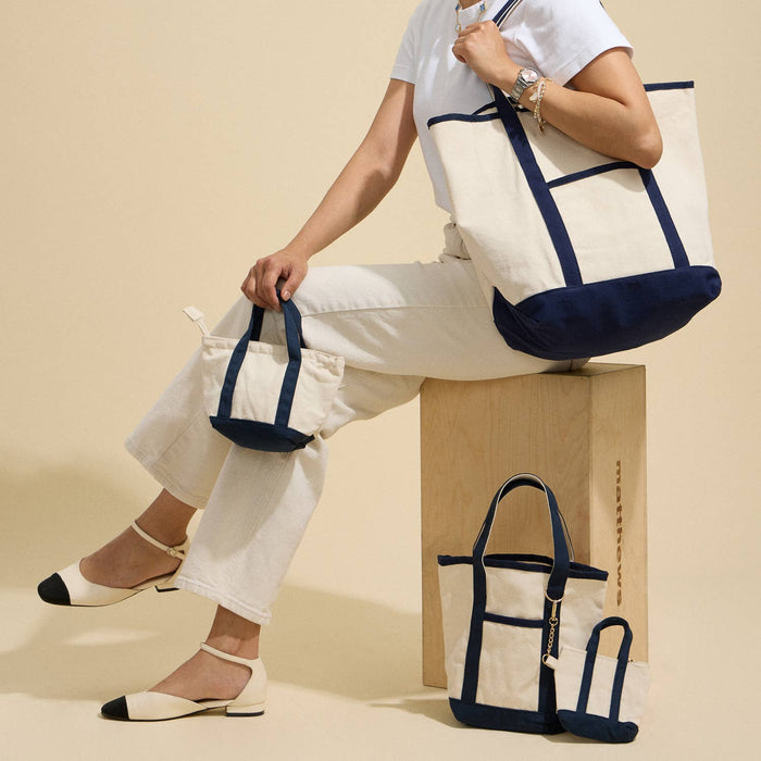 Ecofriendly Cotton Canvas Carry Tote with Charm Holder