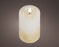Candle Off White/Warm White LED Wick 7.5 x 15 cm