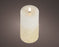 Candle Off White/Warm White LED Wick 7.5 x 18 cm