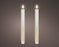 Tapers Off White/Warm White LED Wick 24.5 cm  Pair