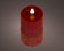 Candle Dk. Red/Warm White LED Wick 7.5 x 15 CM