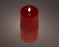 Candle Dk. Red/Warm White LED Wick 7.5 x 18 cm