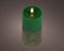 Candle Emerald/Warm White LED Wick 7.5 x 18 cm