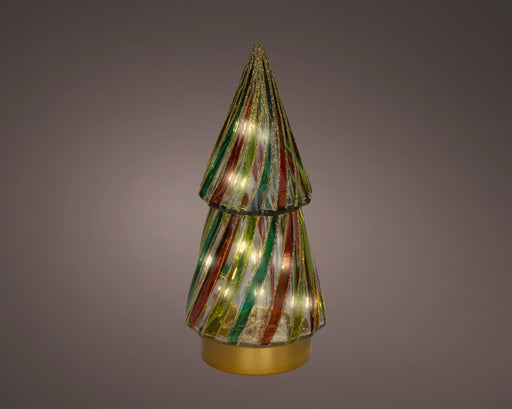 Tree Glass Micro LED Gold, Green & Gold 21 cm