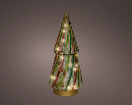 Tree Glass Micro LED Gold, Green & Gold 26.5 cm