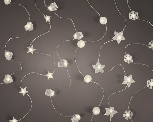 String Light Micro LED SteadySilver/Wm White 190 cm