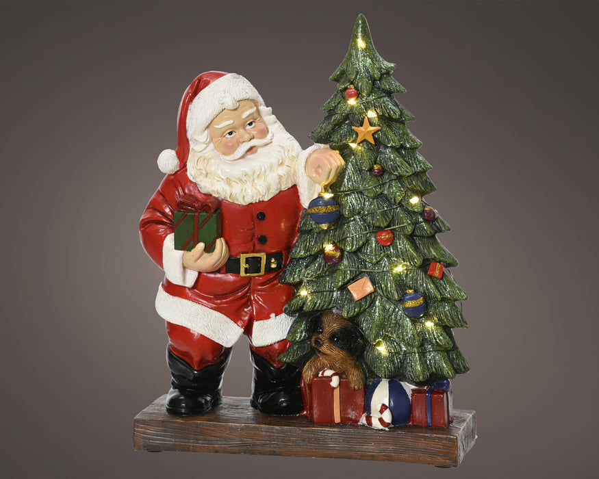 Santa with LED Tree